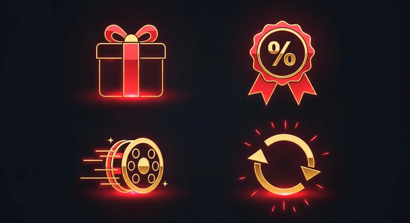 Bonus types at Mandarin Palace — deposit match, free spins, cashback, no deposit